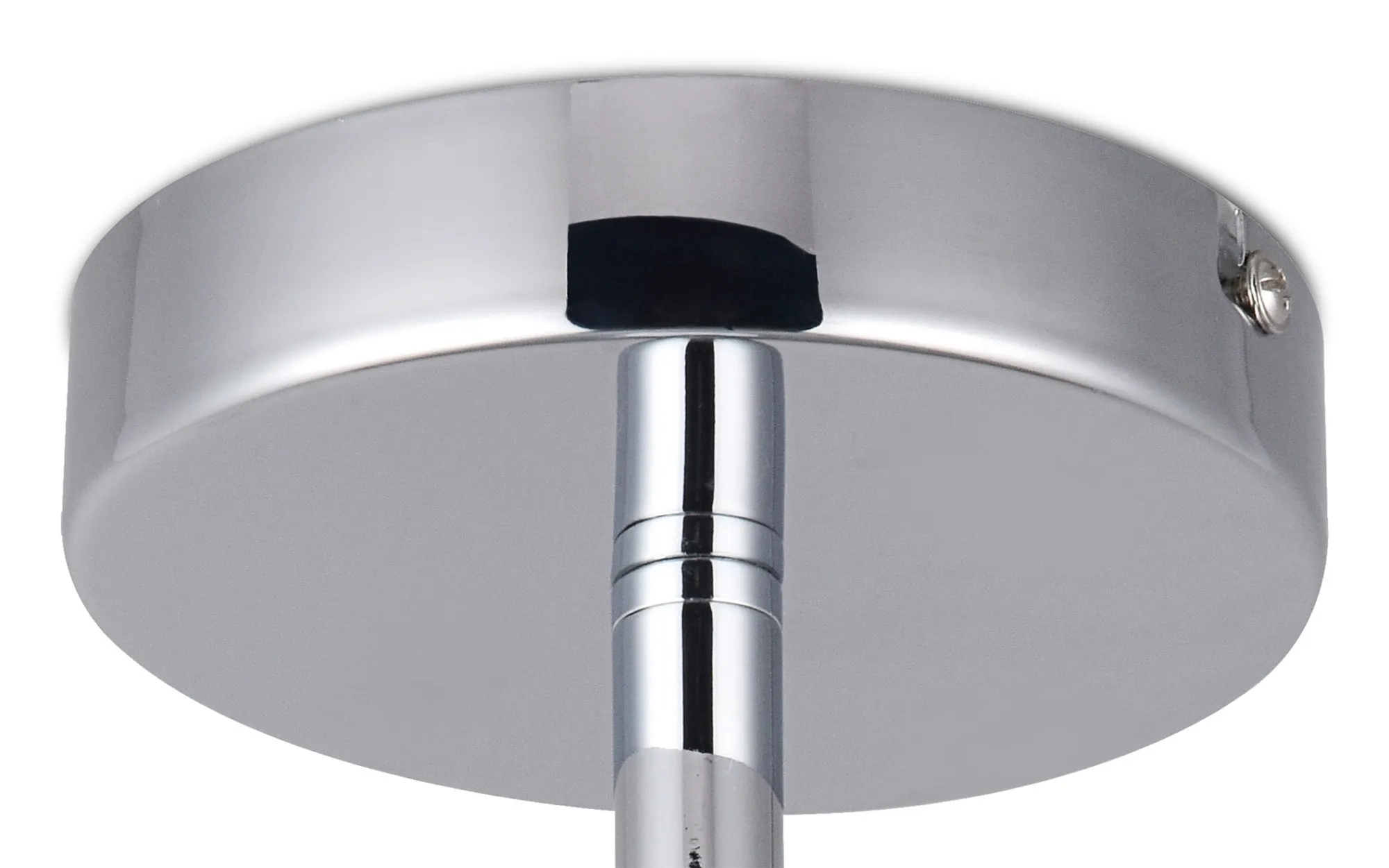 Baymont 30cm Semi Flush 1 Light Polished Chrome; Grey DK0086  Deco Baymont CH GR